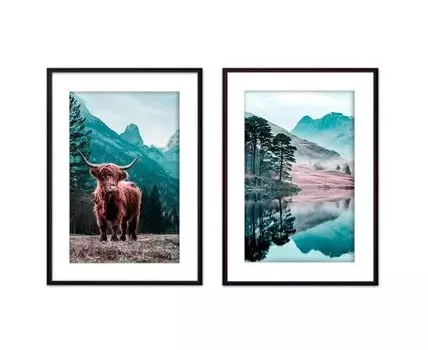 Набор постеров Природа №68 (Голубой)