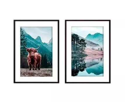 Набор постеров Природа №68 (Голубой)