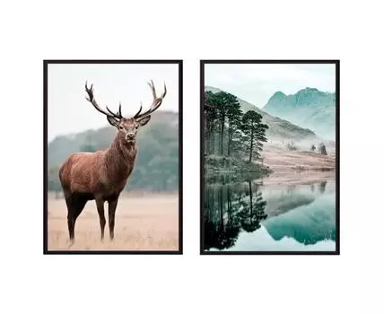 Набор постеров Природа №78 (Голубой)