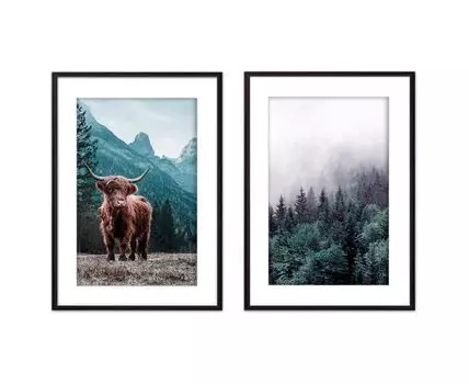 Набор постеров Природа №86 (Голубой)