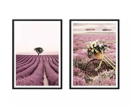 Набор постеров Прованс №3 (Фиолетовый)