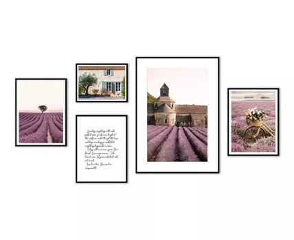 Набор постеров Прованс №9 (Фиолетовый)