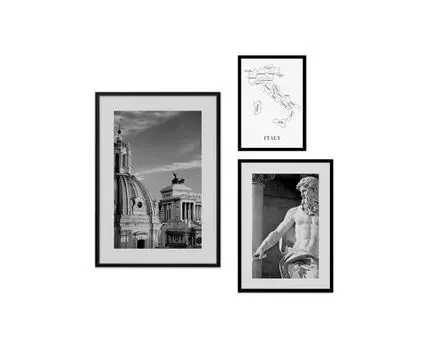 Набор постеров Рим №21 (Белый)