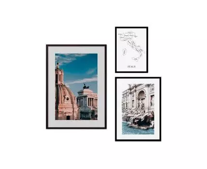 Набор постеров Рим №28 (Голубой)