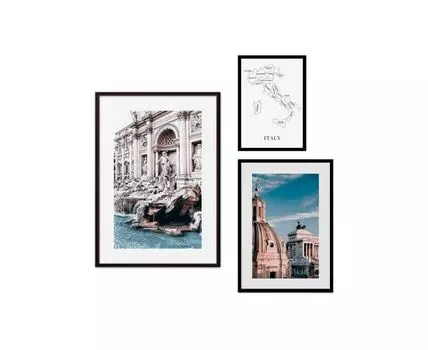 Набор постеров Рим №41 (Голубой)