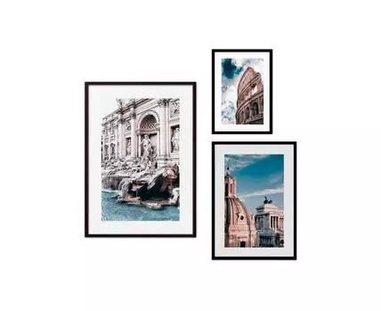 Набор постеров Рим №43 (Голубой)