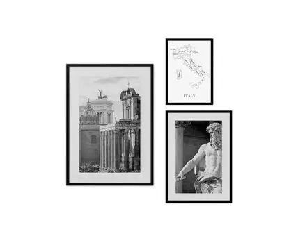 Набор постеров Рим №44 (Белый)