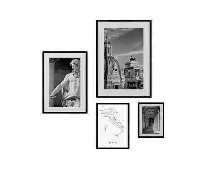 Набор постеров Рим №58 (Белый)