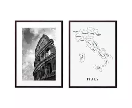 Набор постеров Рим №5 (Белый)