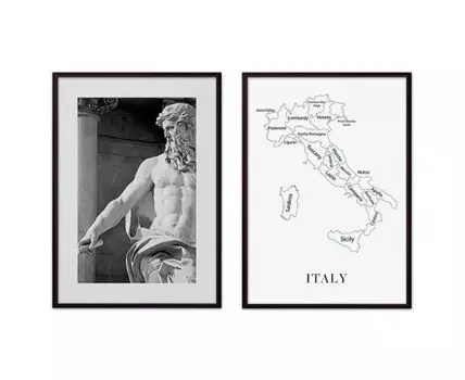 Набор постеров Рим №8 (Белый)