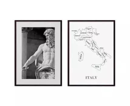 Набор постеров Рим №8 (Белый)