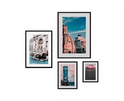 Набор постеров Рим №95 (Розовый)