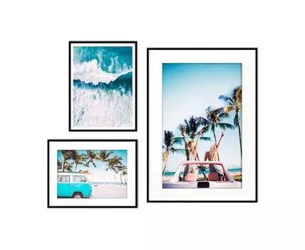 Набор постеров Серфинг №5 (Голубой)