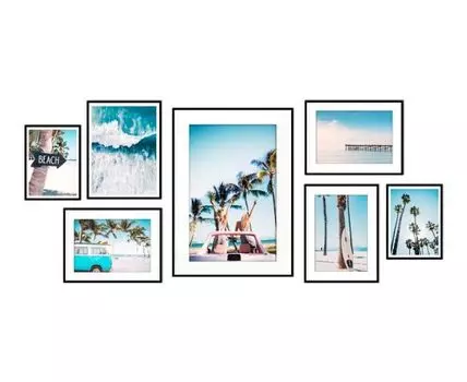 Набор постеров Серфинг №8 (Голубой)