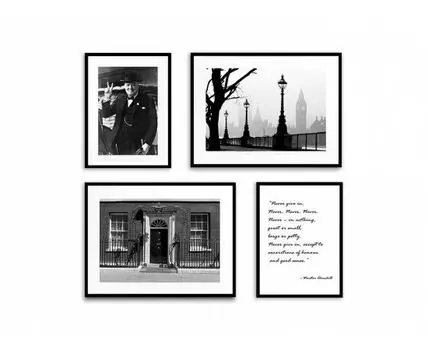 Набор постеров Уинстон Черчилль №2 (Белый)