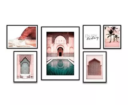 Набор постеров Восток №9 (Коричневый)