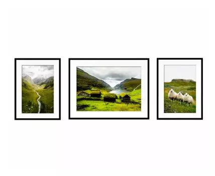 Набор постеров Зеленая долина №3 (Зеленый)