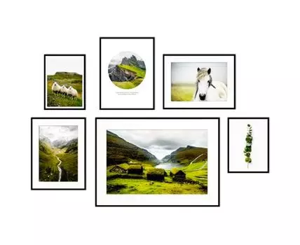 Набор постеров Зеленая долина №5 (Зеленый)