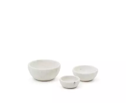 Набор Safor из 3 чаш из белого мрамора