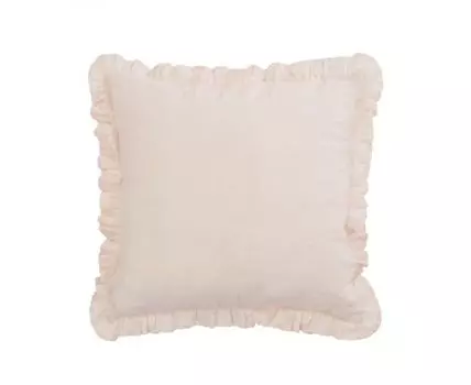 Nacha Чехол для подушки из хлопка и льна розового цвета 45 x 45 см