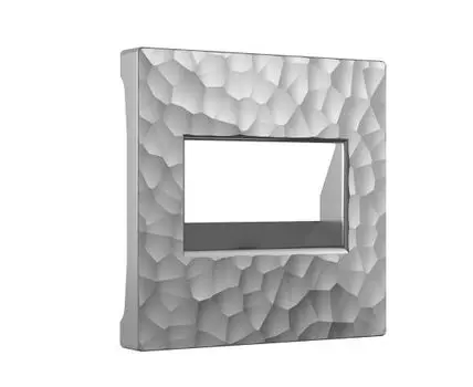 Накладка для двойной розетки Еthernet RJ-45 (серебряный) Hummer