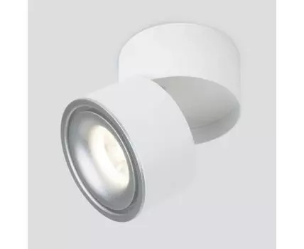 Накладной светодиодный светильник DLR031 15W 4200K 3100 белый матовый/серебро