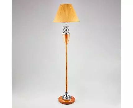 Напольный светильник с тканевым абажуром 009/1T янтарный