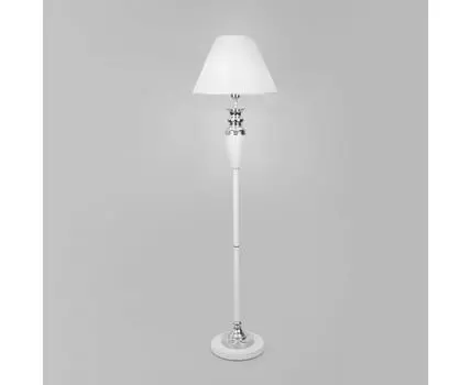 Напольный светильник с тканевым абажуром 009 белый