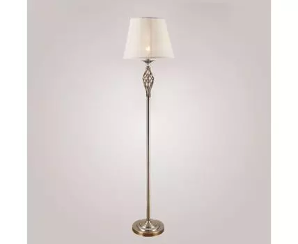 Напольный светильник с тканевым абажуром 01003/1 античная бронза