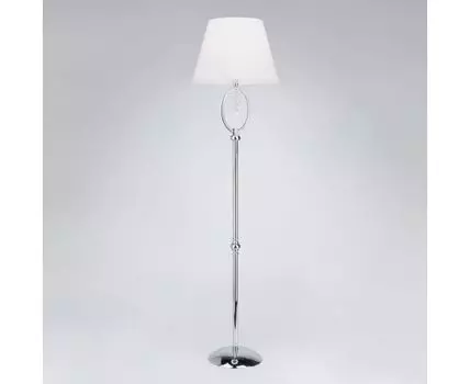 Напольный светильник с тканевым абажуром 01056/1 хром