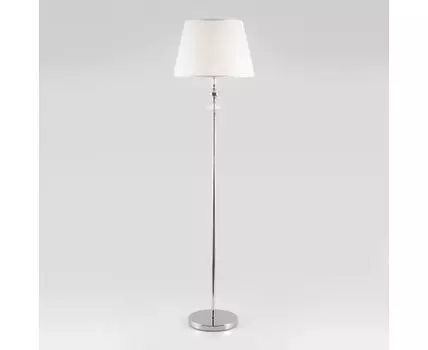 Напольный светильник с тканевым абажуром 01072/1 хром