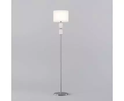 Напольный светильник с тканевым абажуром 01154/1 никель