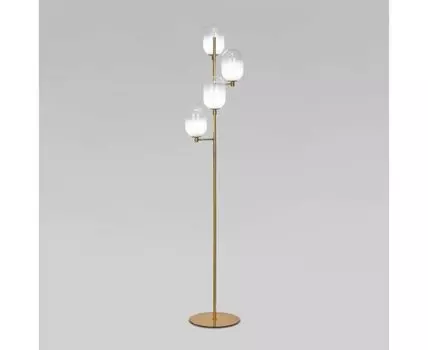 Напольный светильник со стеклянными плафонами 01161/4 латунь
