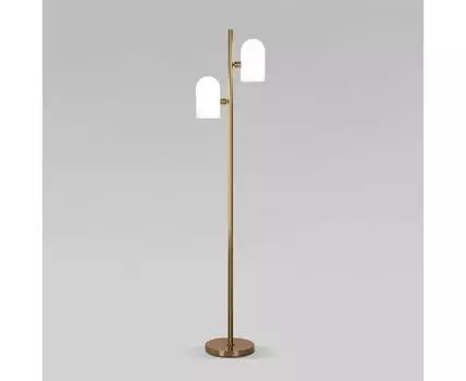 Напольный светильник со стеклянными плафонами 01164/2 латунь