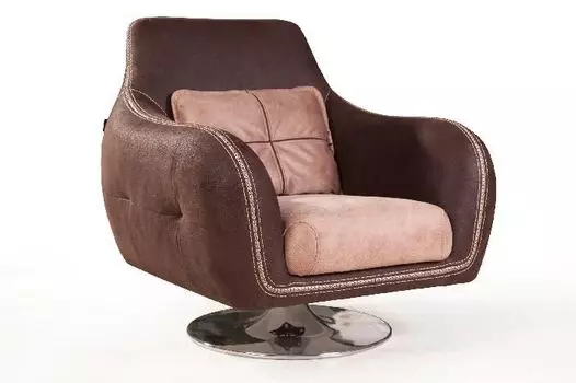 Napoli (Неаполь) кресло на хромированной опоре, замша