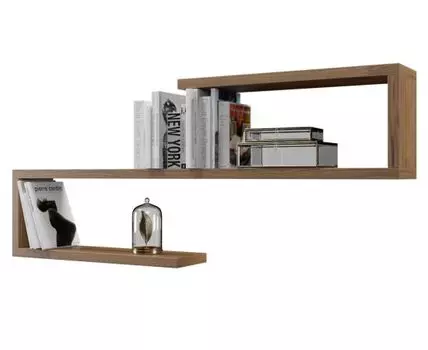 Настенная полка Абра (72, 20, Дизайнерские, Светлое дерево, 170)