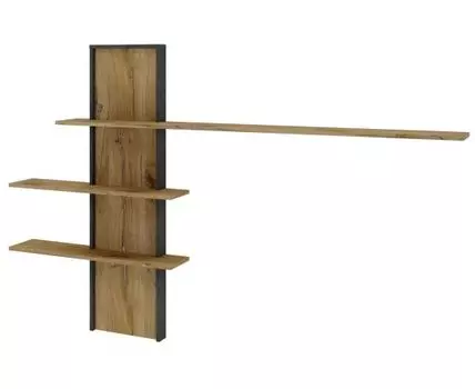 Настенная полка Дакота (120, 17, Открытые, Серый, 188)