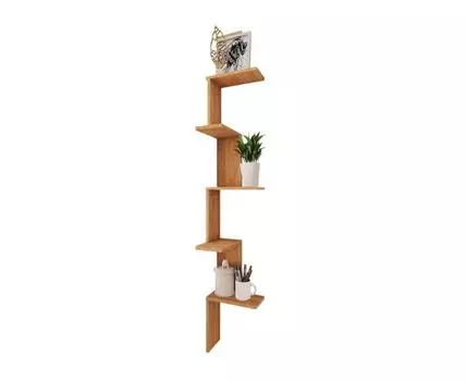 Настенная полка Фабио 1 (188, 30, Вертикальные, Коричневое дерево, 30)