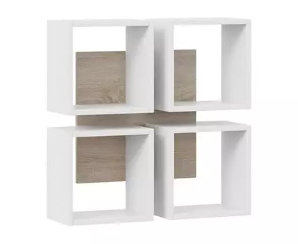 Настенная полка Гарден (60, 20, Квадратные, Белый, 60)