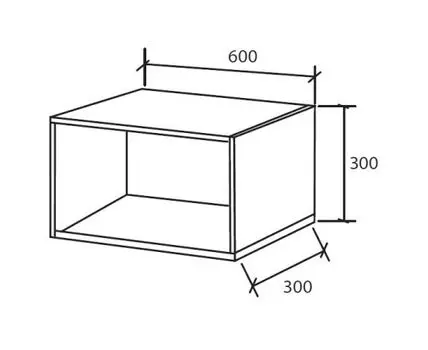 Настенная полка Куба-2 (30, 30, Книжные, Белый, 60)
