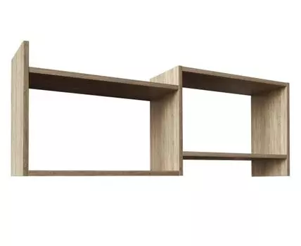 Настенная полка Куба-5 (37, 20, Книжные, Светлое дерево, 100)