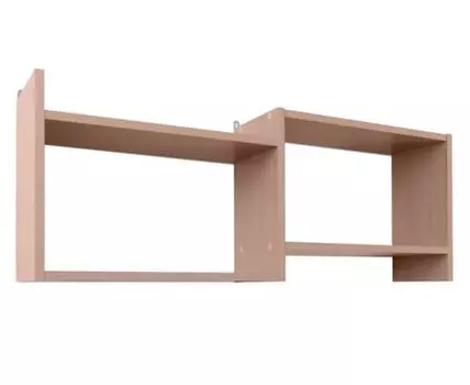 Настенная полка Куба-5 (37, 20, Книжные, Светлое дерево, 100)