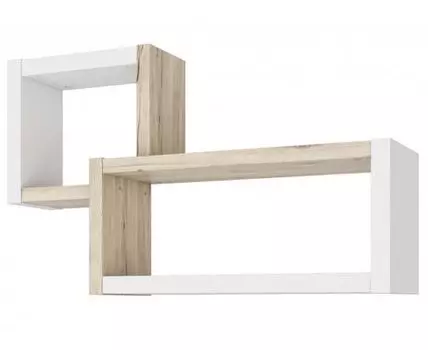 Настенная полка Оксфорд (55.5, 24.5, Книжные, Белый, 92.5)