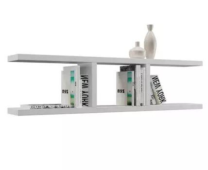 Настенная полка Вингс (38, 20, Книжные, Белый, 150)