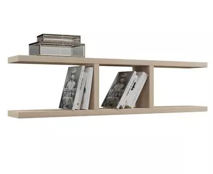 Настенная полка Вингс (38, 20, Книжные, Светлое дерево, 150)