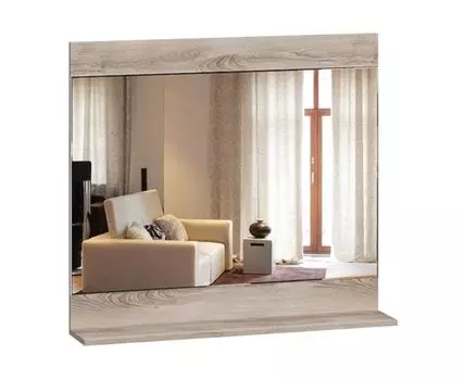 Настенное зеркало Ханна (80, 17, Простые, Светлое дерево, 90)