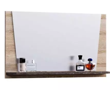 Настенное зеркало Санремо (50, 12.2, Простые, Темное-светлое дерево, 90)