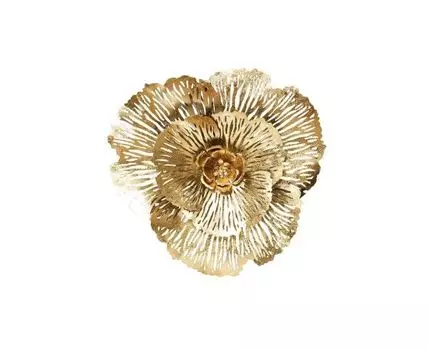 Настенный декор Цветок (золотистый, 74)