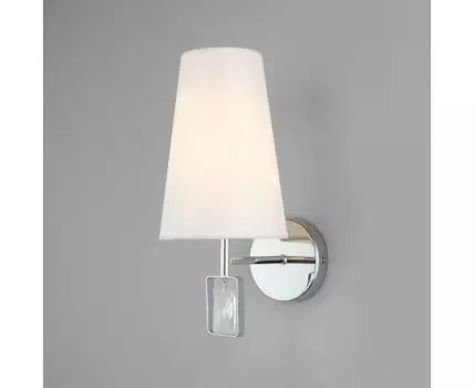 НАСТЕННЫЙ СВЕТИЛЬНИК С ТКАНЕВЫМ АБАЖУРОМ 60137/1 хром