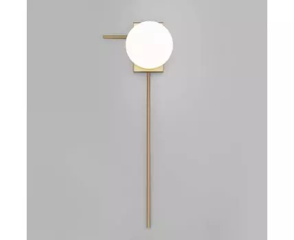 НАСТЕННЫЙ СВЕТИЛЬНИК СО СТЕКЛЯННЫМ ПЛАФОНОМ 40033/1 латунь